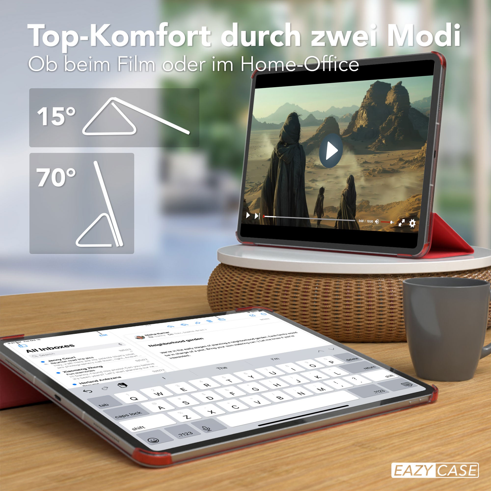 Apple iPad Pro 13 Zoll 2025 Tablethülle Smartcase mit Aufstellfunktion 