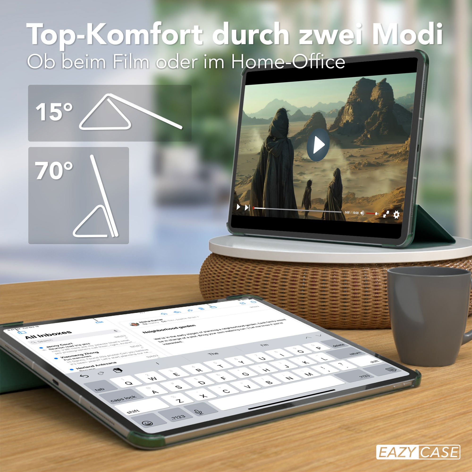 Apple iPad Pro 13 Zoll 2025 Tablethülle Smartcase mit Aufstellfunktion 
