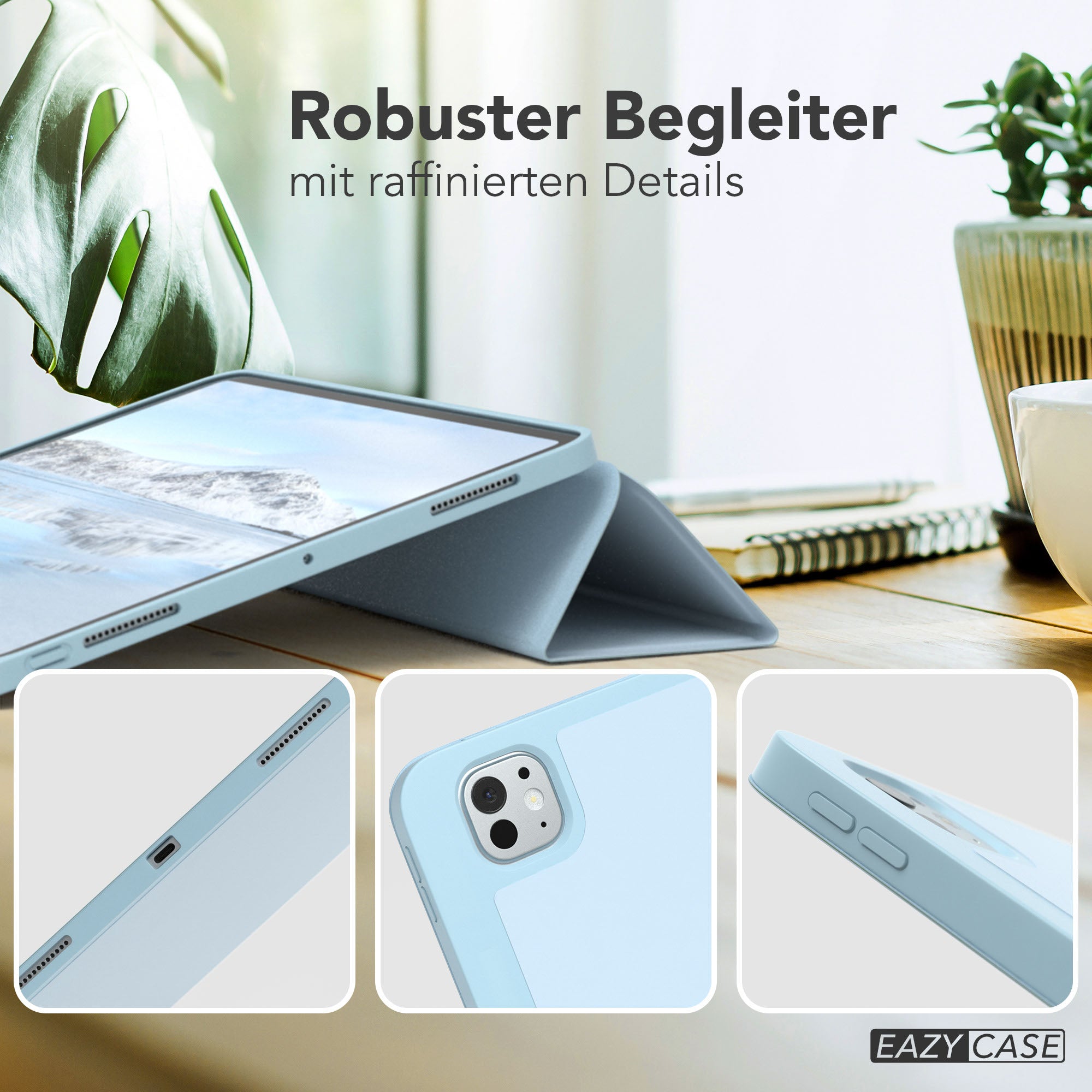 iPad Pro 13 Zoll 2025 Tablethülle mit Stifthalter und Aufstellfunktion 
