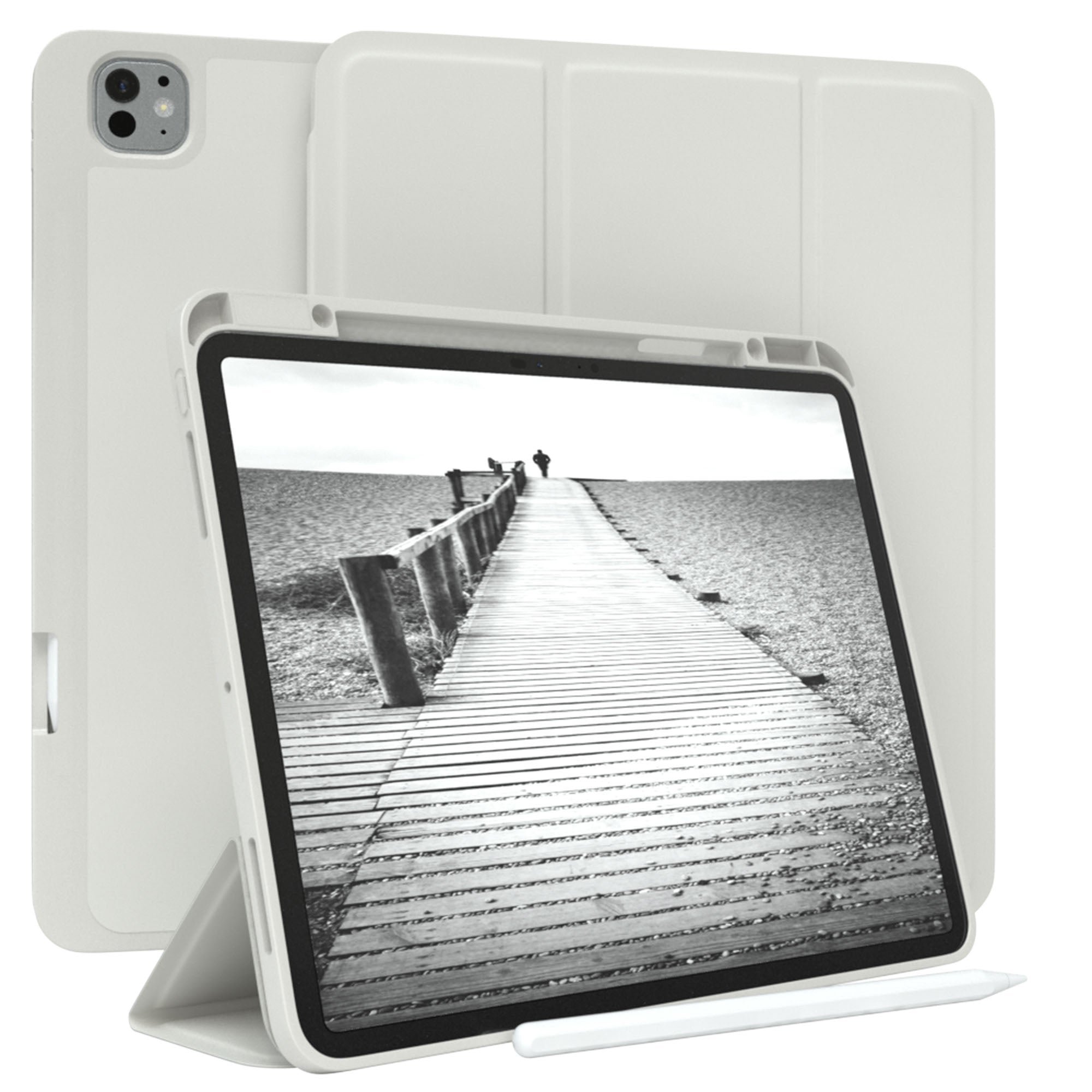 iPad Pro 13 Zoll 2025 Tablethülle mit Stifthalter und Aufstellfunktion 