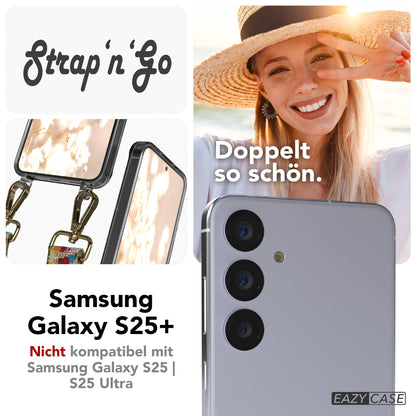 Samsung Galaxy S25 Plus Handykette mit Boho Band verstellbarer Trageriemen 