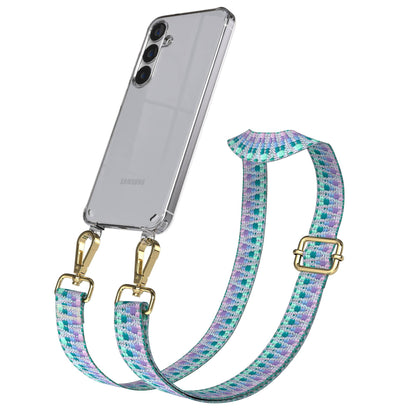 Samsung Galaxy S25 Plus Handykette mit Boho Band verstellbarer Trageriemen 
