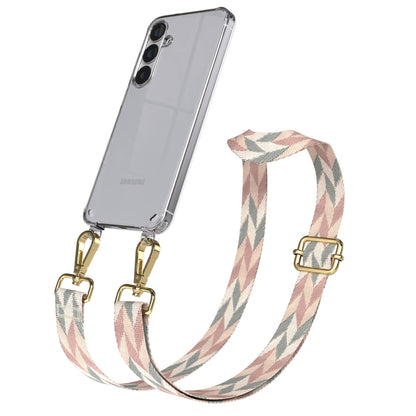 Samsung Galaxy S25 Plus Handykette mit Boho Band verstellbarer Trageriemen 