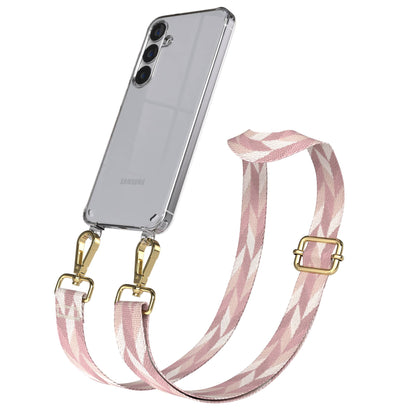 Samsung Galaxy S25 Plus Handykette mit Boho Band verstellbarer Trageriemen 