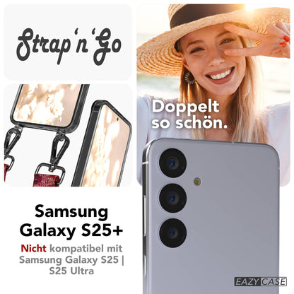 Samsung Galaxy S25 Plus Handykette mit Boho Band verstellbarer Trageriemen 