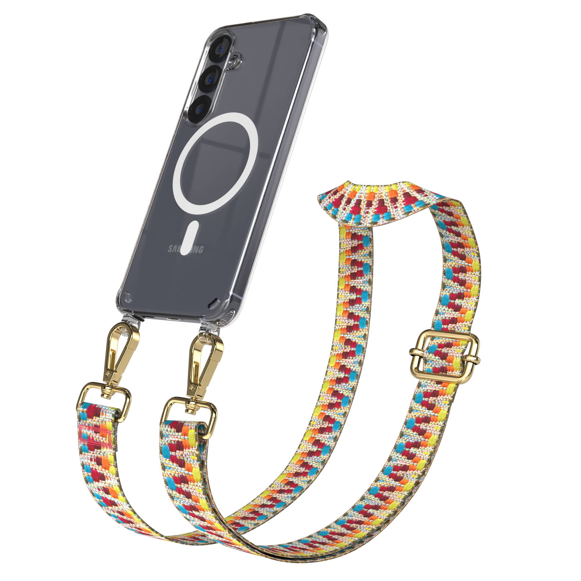 Samsung Galaxy S25 Handykette MagSafe mit verstellbarem Boho Band Set 