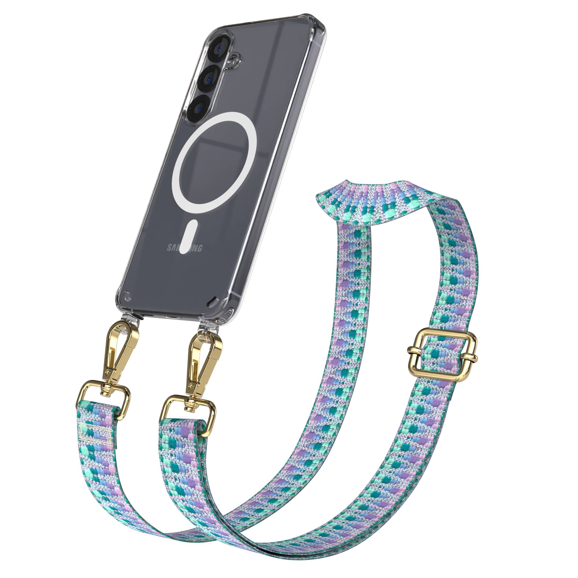 Samsung Galaxy S25 Handykette MagSafe mit verstellbarem Boho Band Set 
