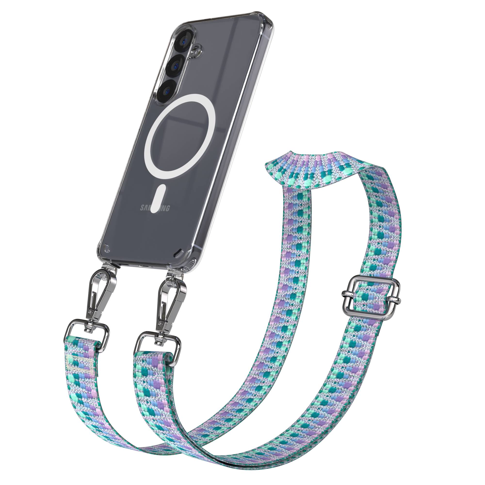 Samsung Galaxy S25 Handykette MagSafe mit verstellbarem Boho Band Set 