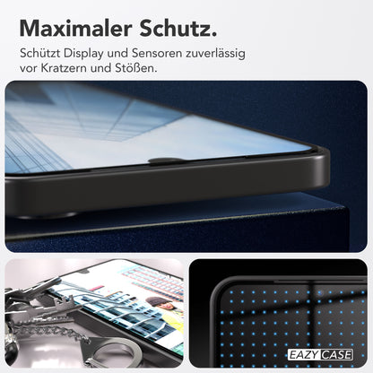 Samsung Galaxy A26 Schutzfolie Set mit Installationsrahmen schwarzer Rand