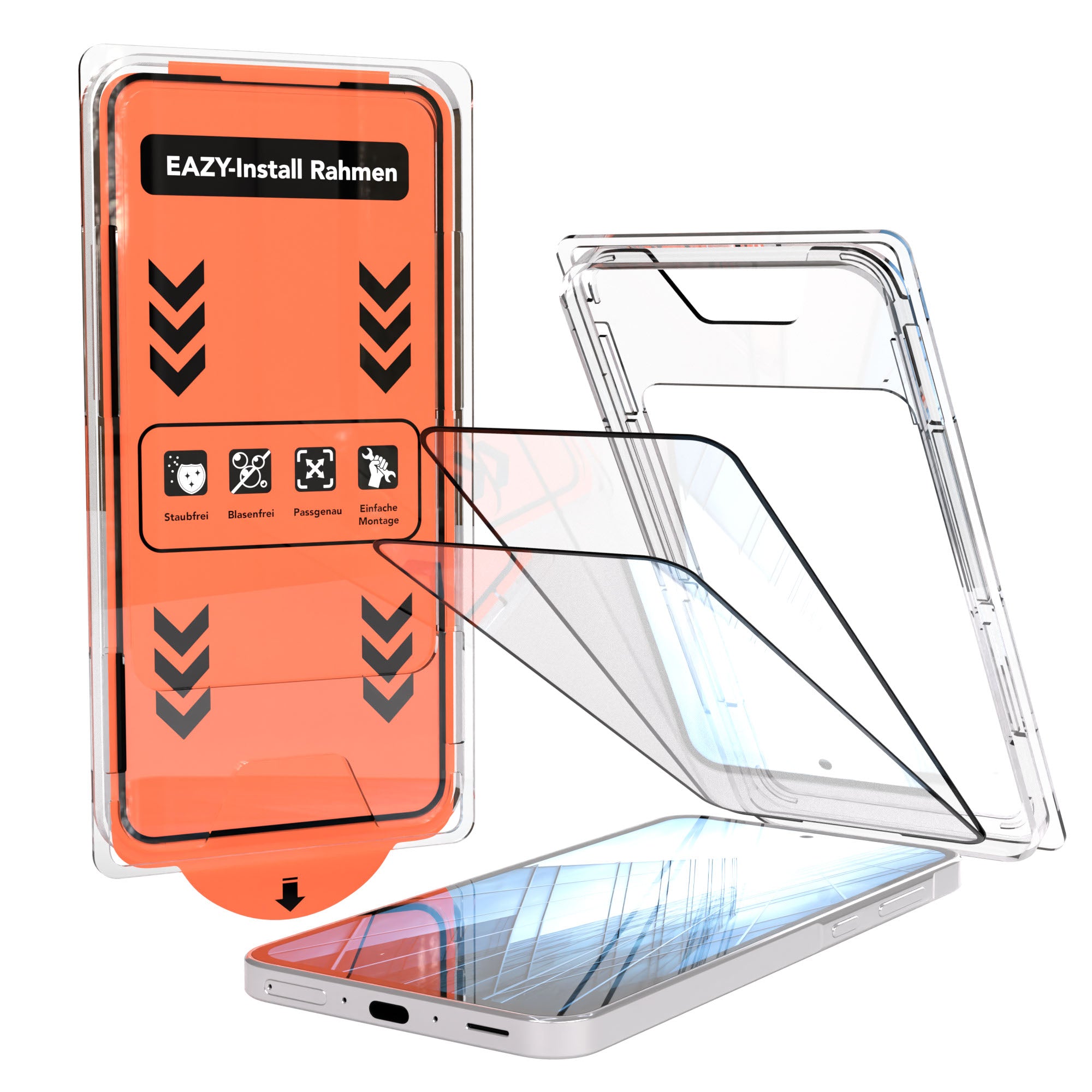 Samsung Galaxy A36 Schutzfolie Set mit Installationsrahmen Displayschutz