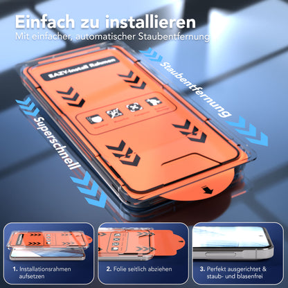 Samsung Galaxy A56 Schutzfolie 2er Set mit Installationsrahmen 9H Glas