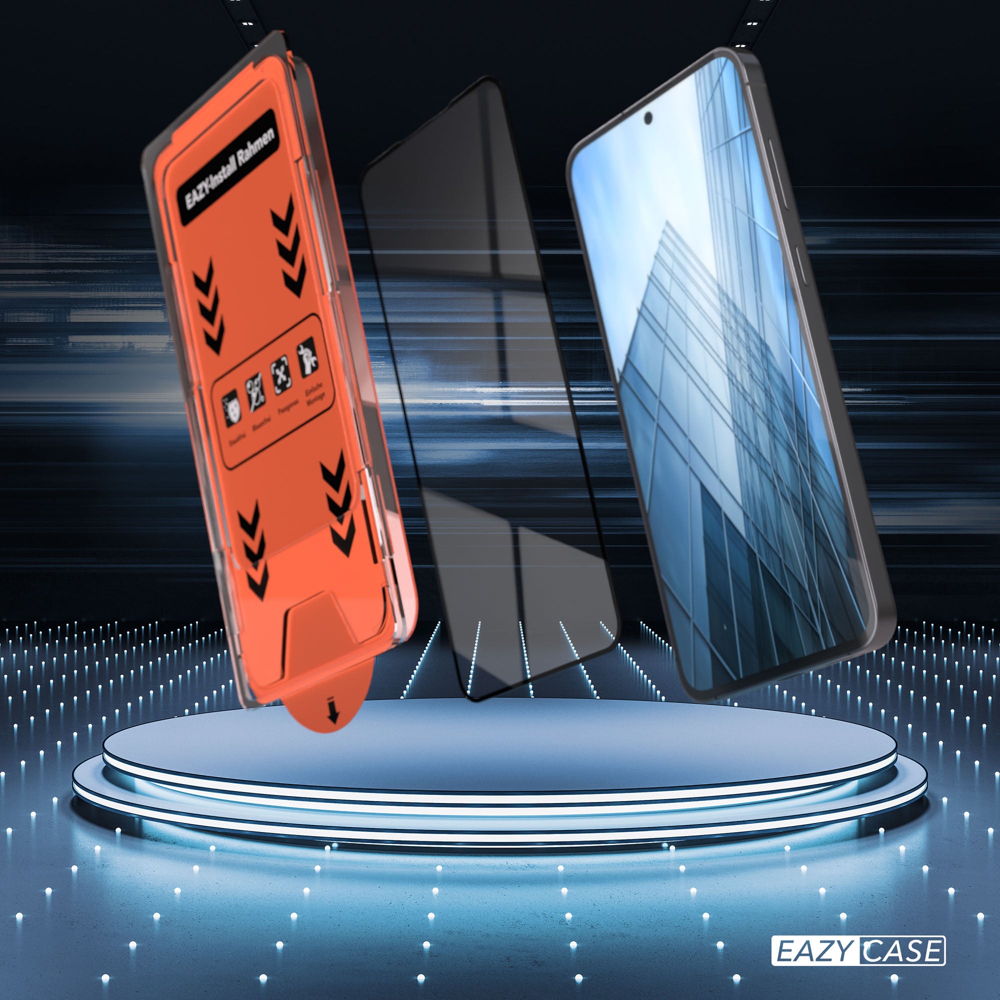Samsung Galaxy S25 FE Schutzfolie Set mit Installationsrahmen Hartglas