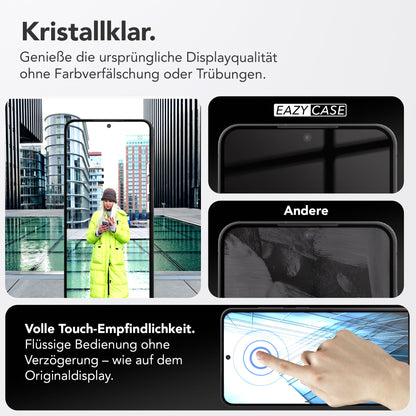 Samsung Galaxy S25 FE Schutzfolie Set mit Installationsrahmen Hartglas