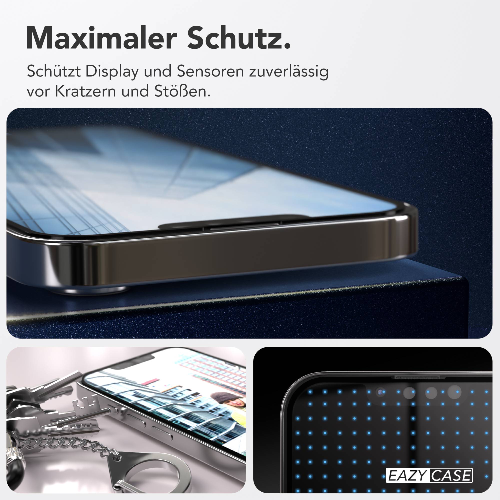 Apple iPhone 16e Glasfolie im 2er Set mit Installationsrahmen von EAZY CASE #_