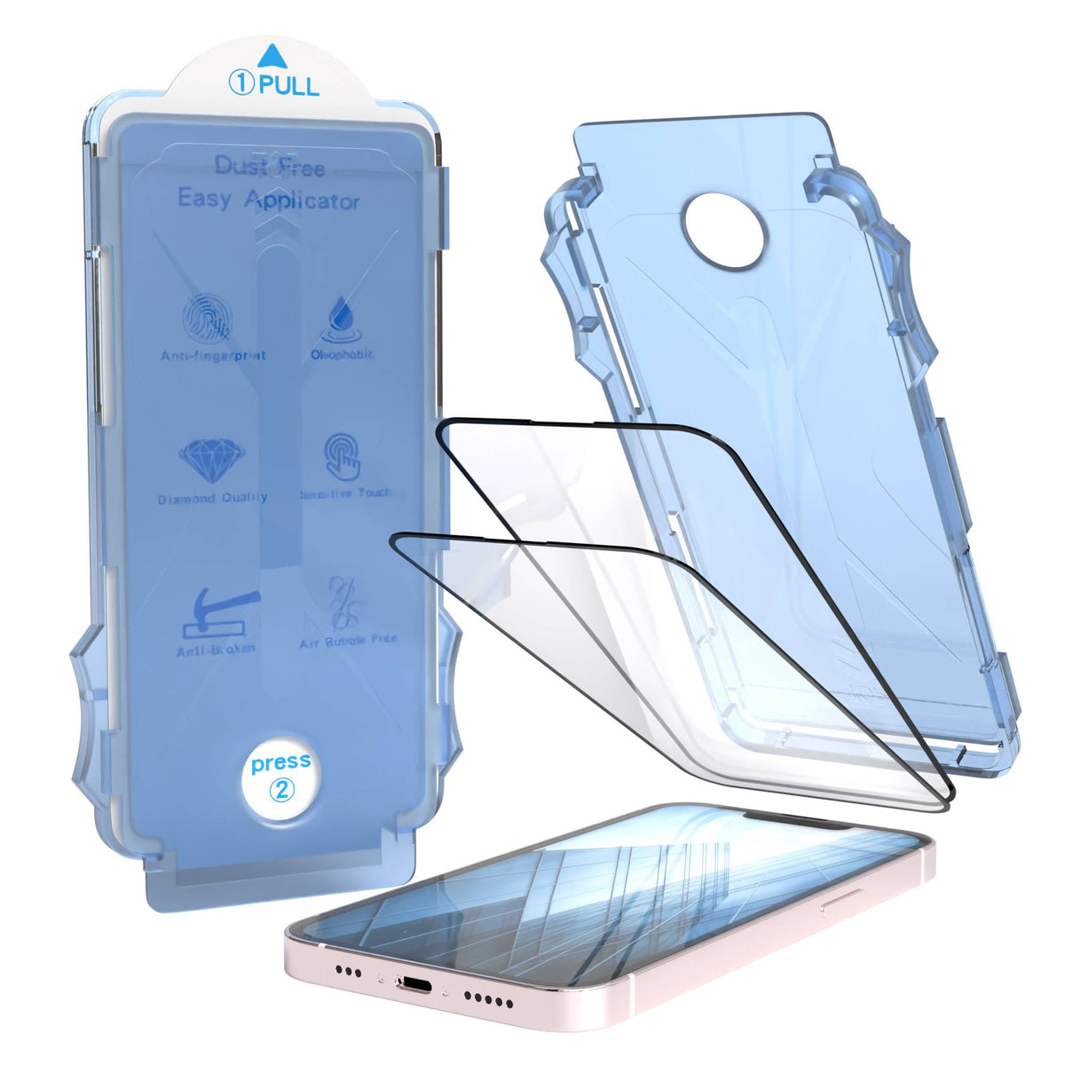 Apple iPhone 17e Glasfolie im 2er Set mit Installationsrahmen von EAZY CASE #_