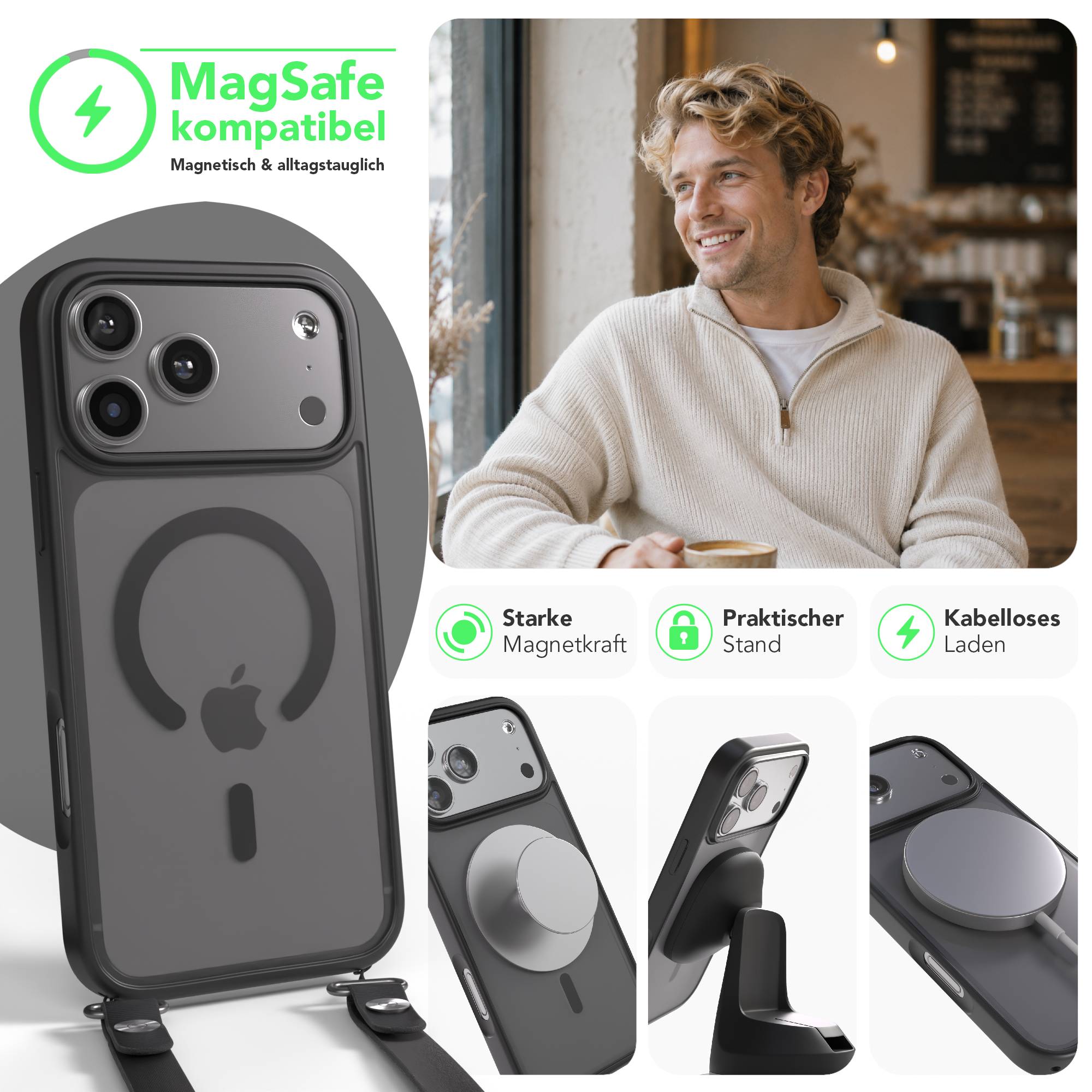 iPhone 17 Pro Max Outdoor Hülle mit MagSafe + magnetisches Band