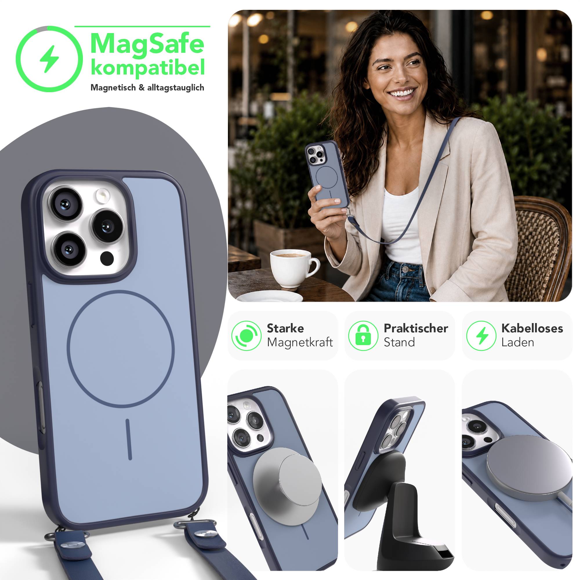 iPhone 16 Pro Outdoor Hülle mit thin MagSafe + magnetisches Band