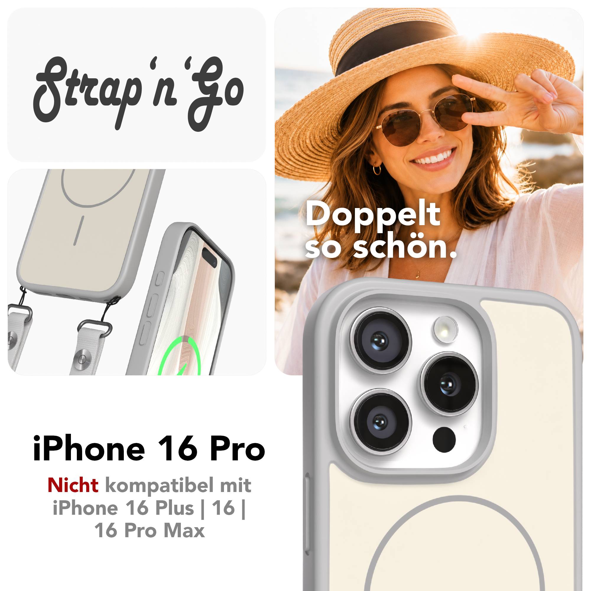 iPhone 16 Pro Outdoor Hülle mit thin MagSafe + magnetisches Band