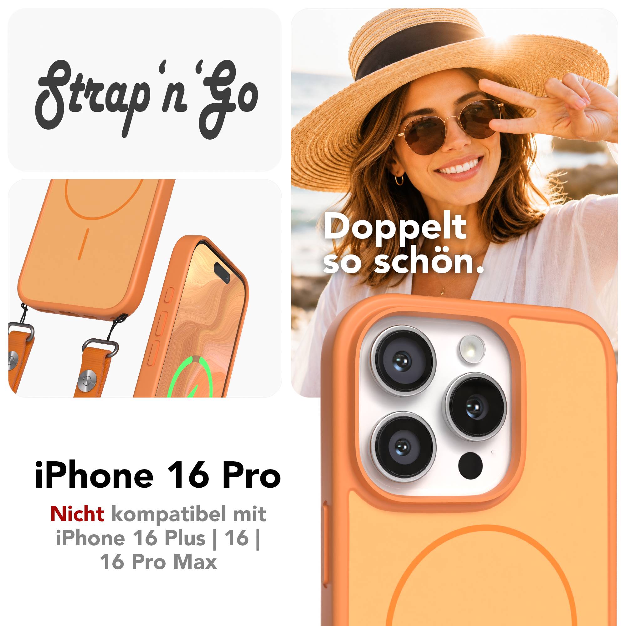 iPhone 16 Pro Outdoor Hülle mit thin MagSafe + magnetisches Band