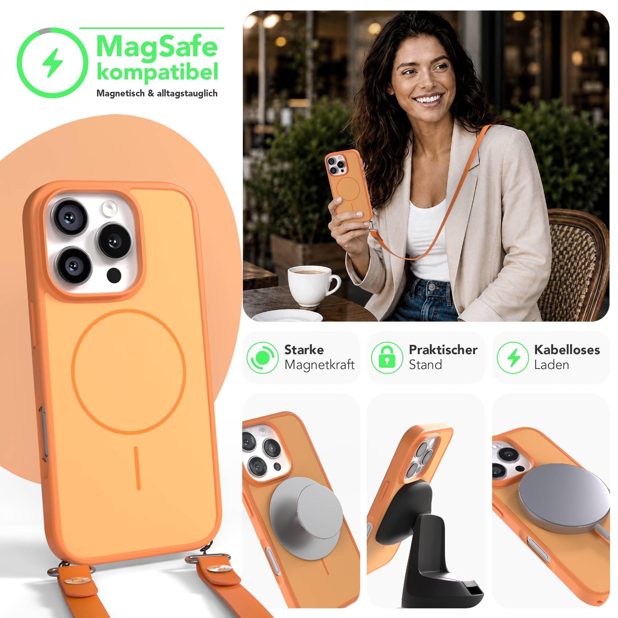 iPhone 16 Pro Outdoor Hülle mit thin MagSafe + magnetisches Band