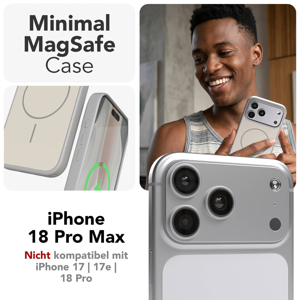 iPhone 18 Pro Max Outdoor Hülle mit thin MagSafe