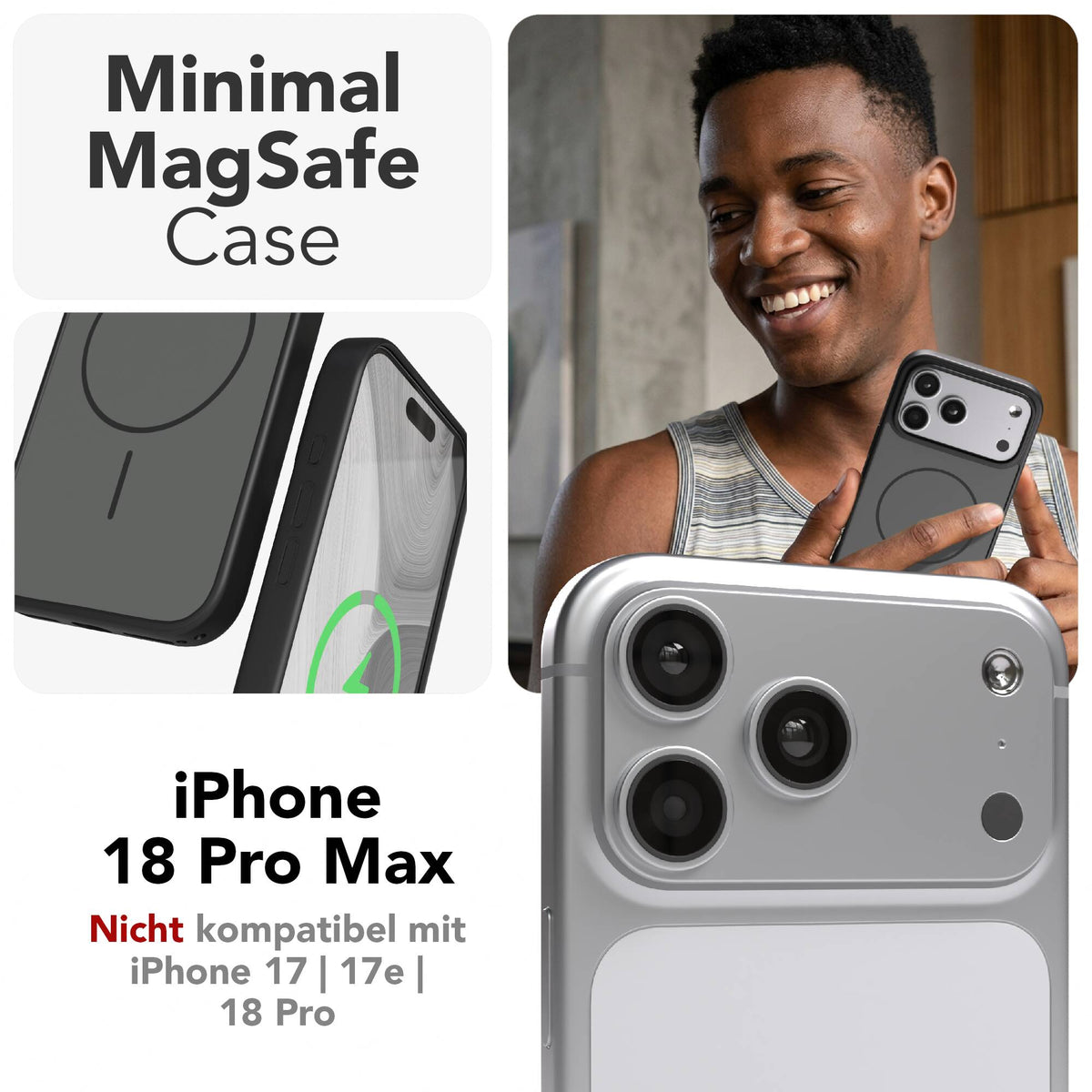 iPhone 18 Pro Max Outdoor Hülle mit thin MagSafe