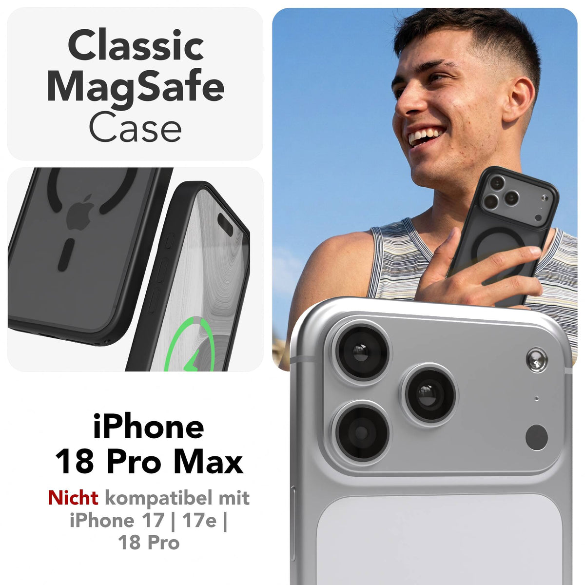 iPhone 18 Pro Max Outdoor Hülle mit MagSafe