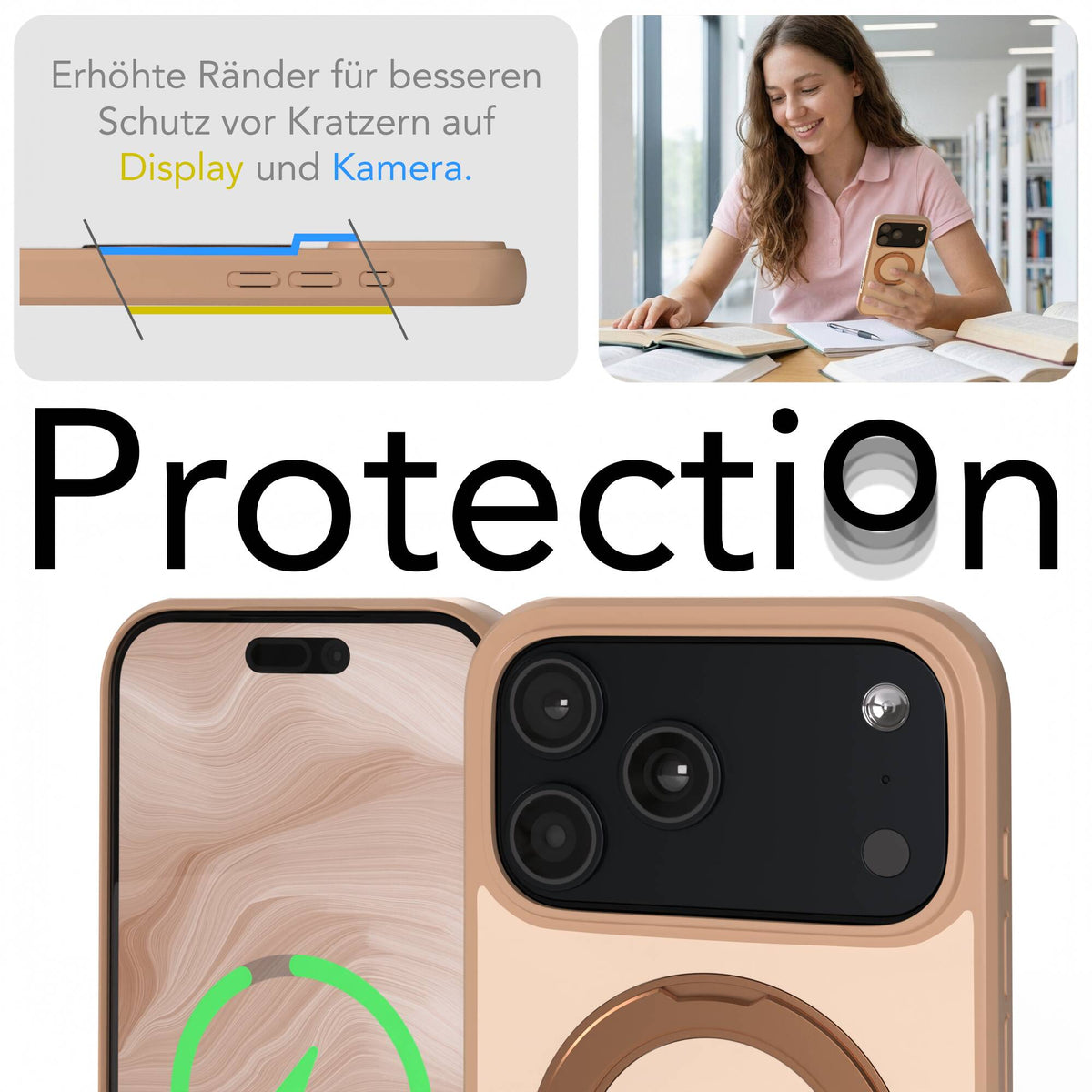 iPhone 18 Pro Max Outdoor Hülle + drehbarer Ring mit MagSafe