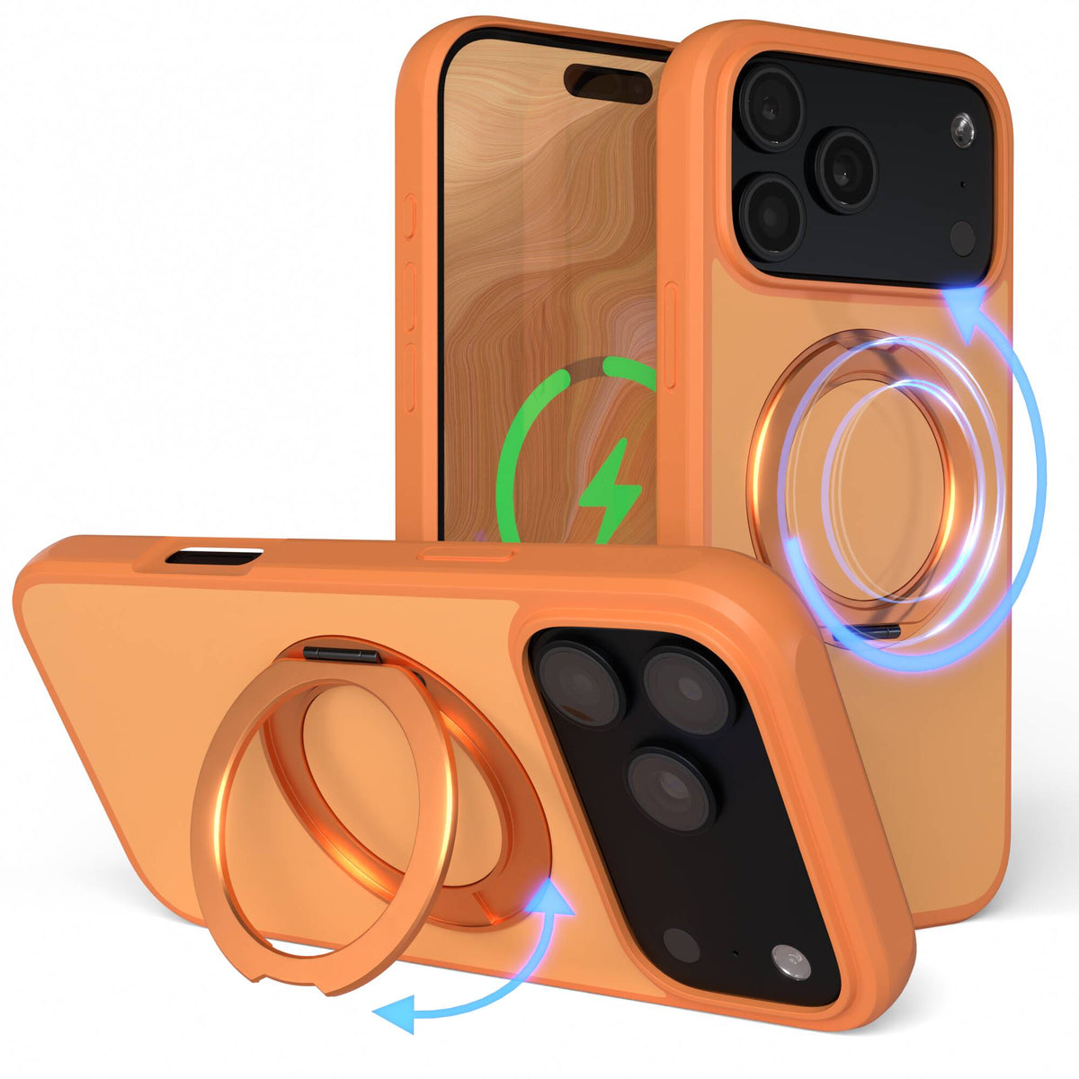 iPhone 18 Pro Max Outdoor Hülle + drehbarer Ring mit MagSafe