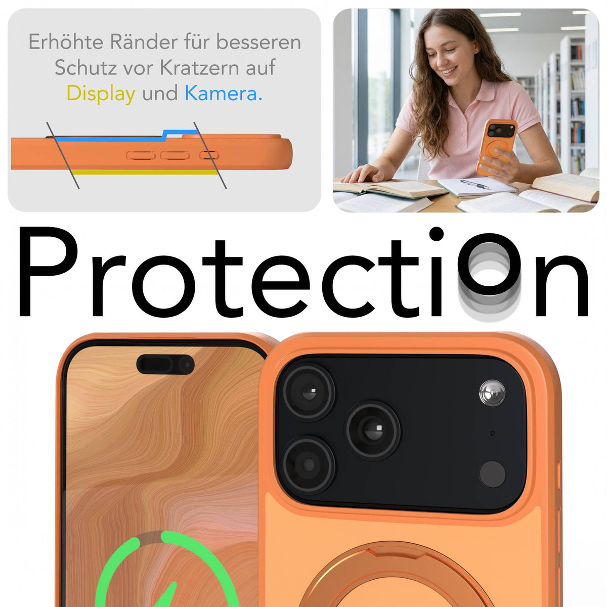 iPhone 18 Pro Max Outdoor Hülle + drehbarer Ring mit MagSafe