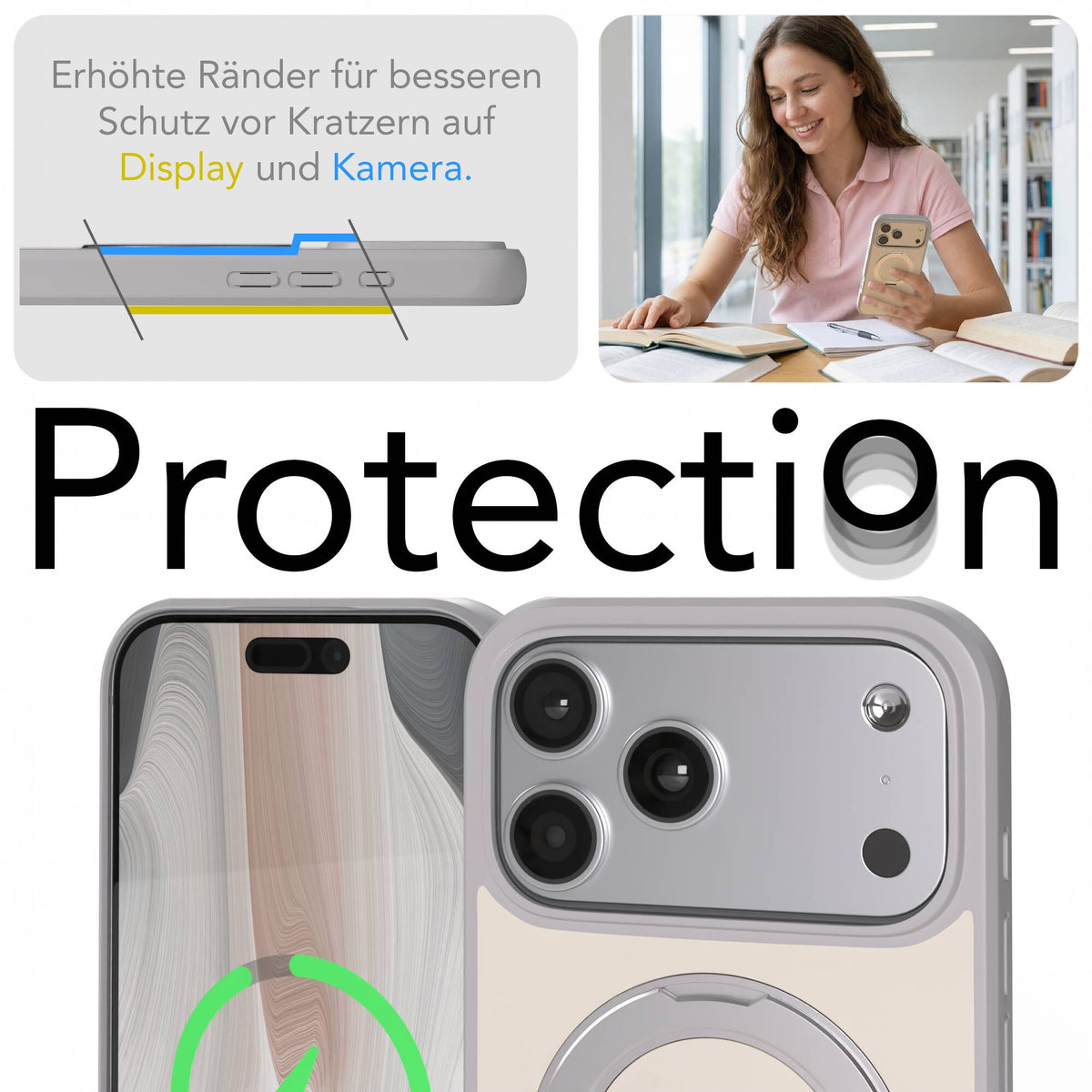 iPhone 18 Pro Max Outdoor Hülle + drehbarer Ring mit MagSafe