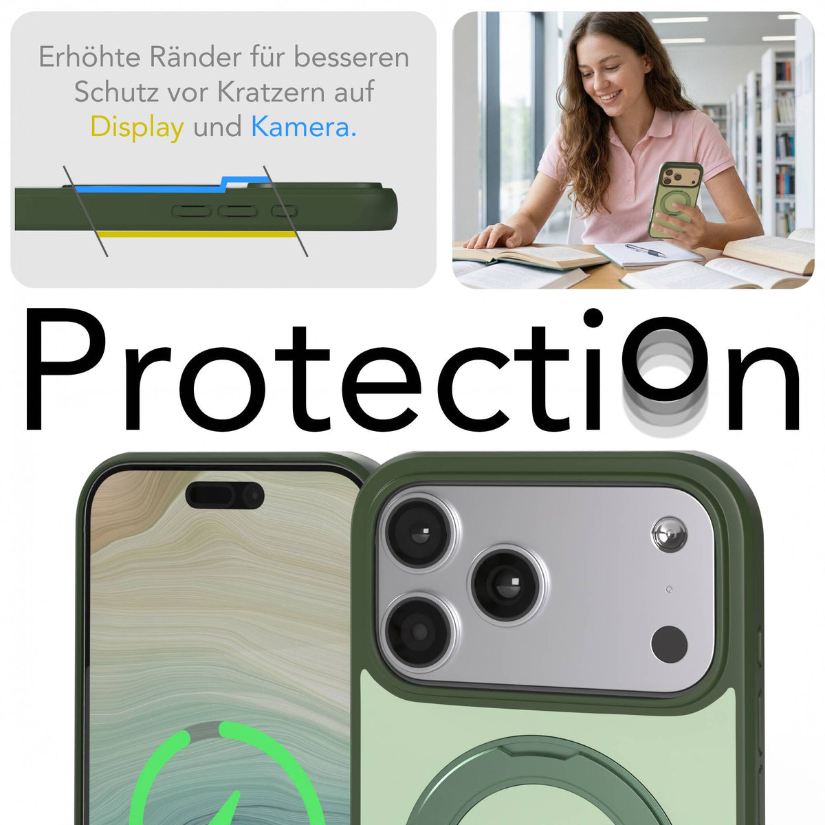 iPhone 18 Pro Max Outdoor Hülle + drehbarer Ring mit MagSafe