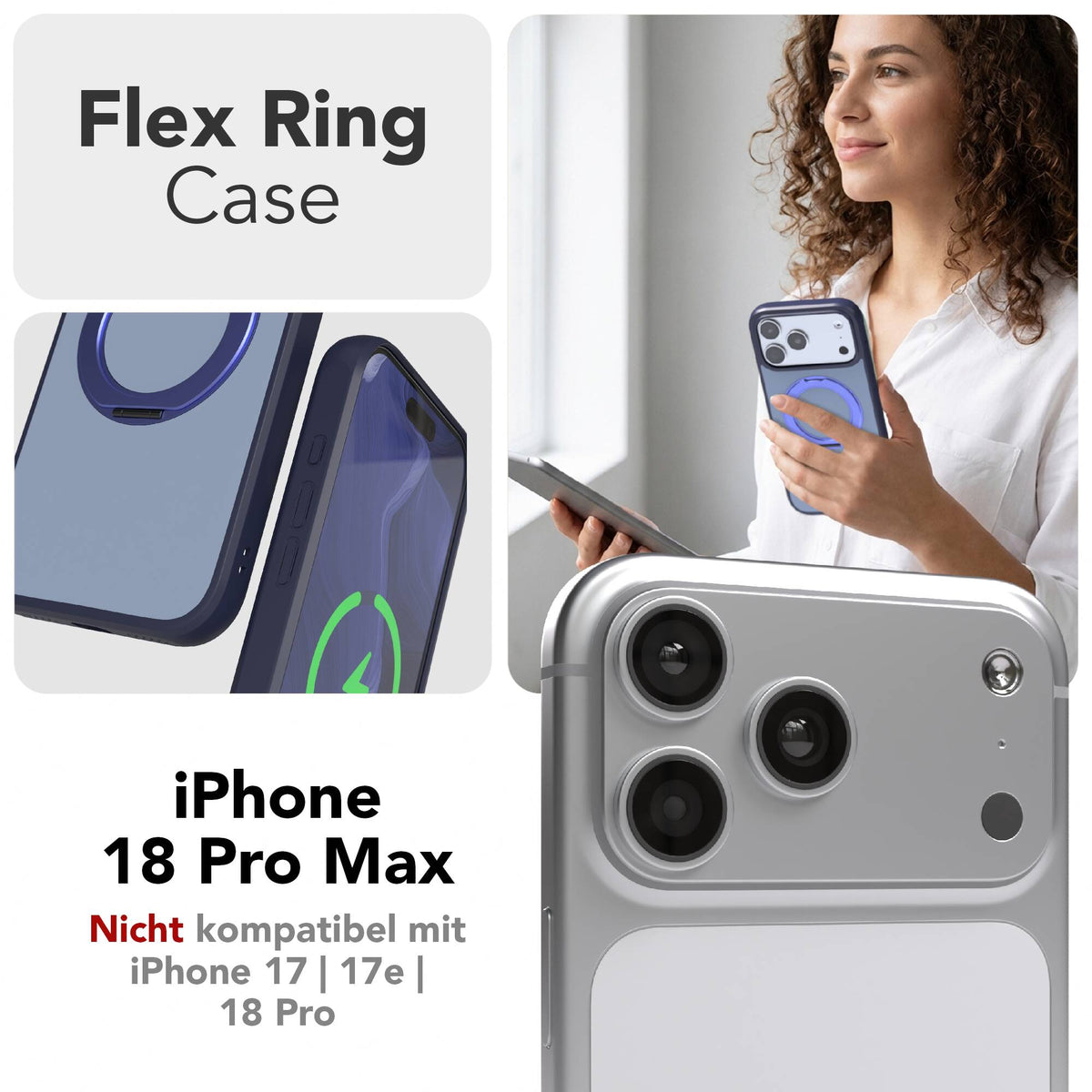 iPhone 18 Pro Max Outdoor Hülle + drehbarer Ring mit MagSafe