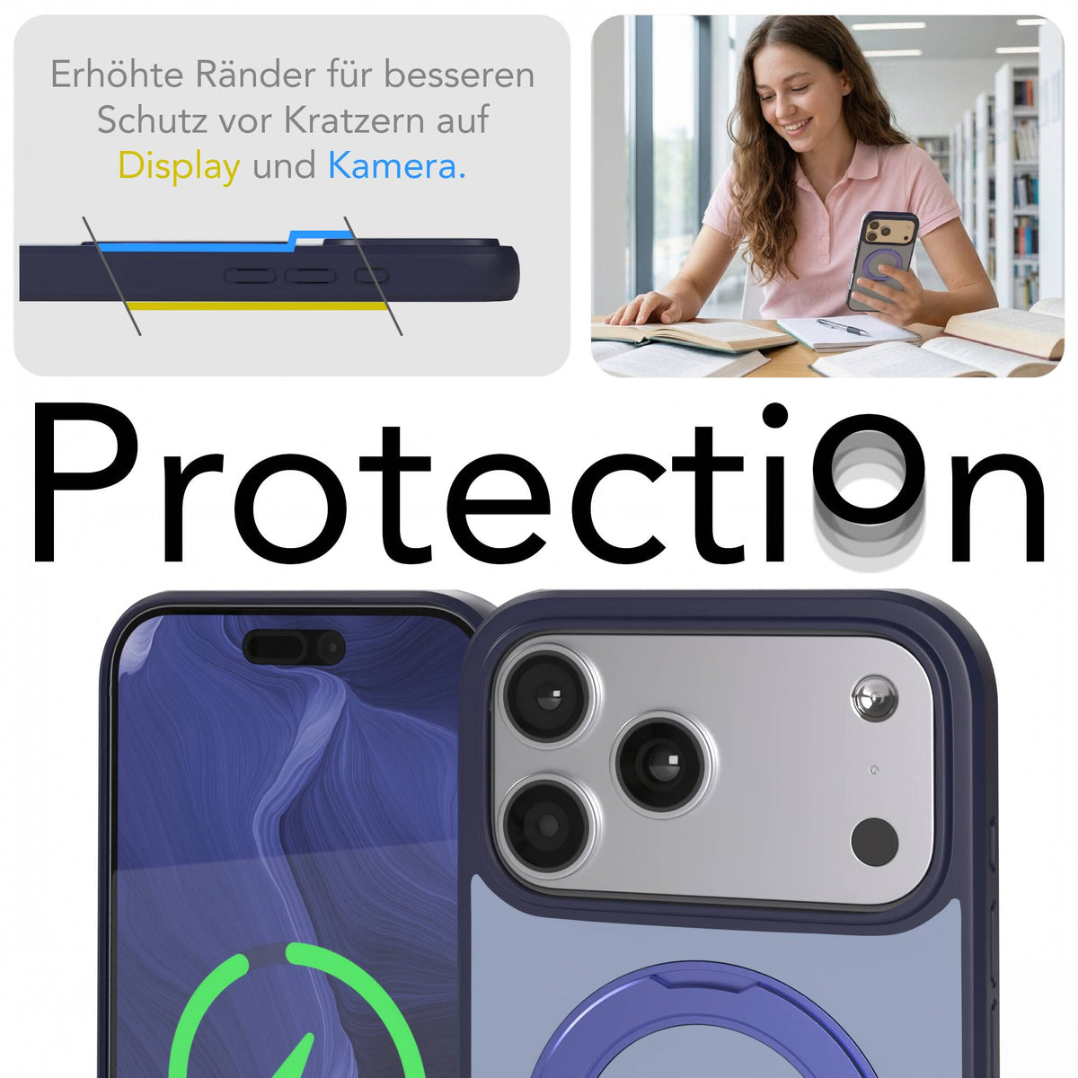 iPhone 18 Pro Max Outdoor Hülle + drehbarer Ring mit MagSafe