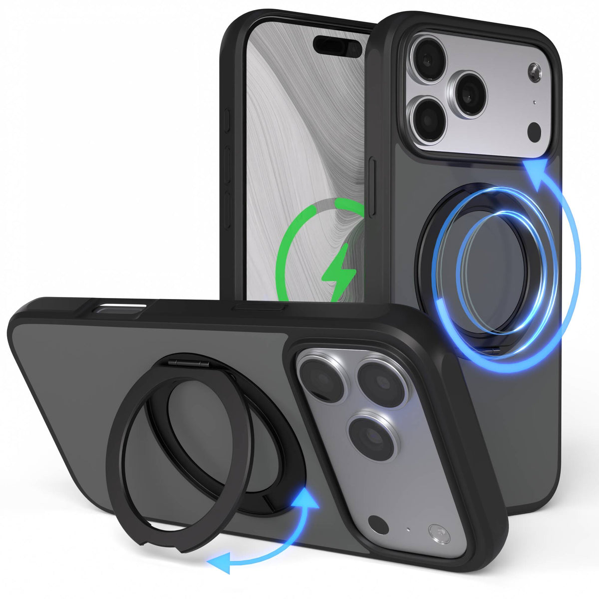 iPhone 18 Pro Max Outdoor Hülle + drehbarer Ring mit MagSafe