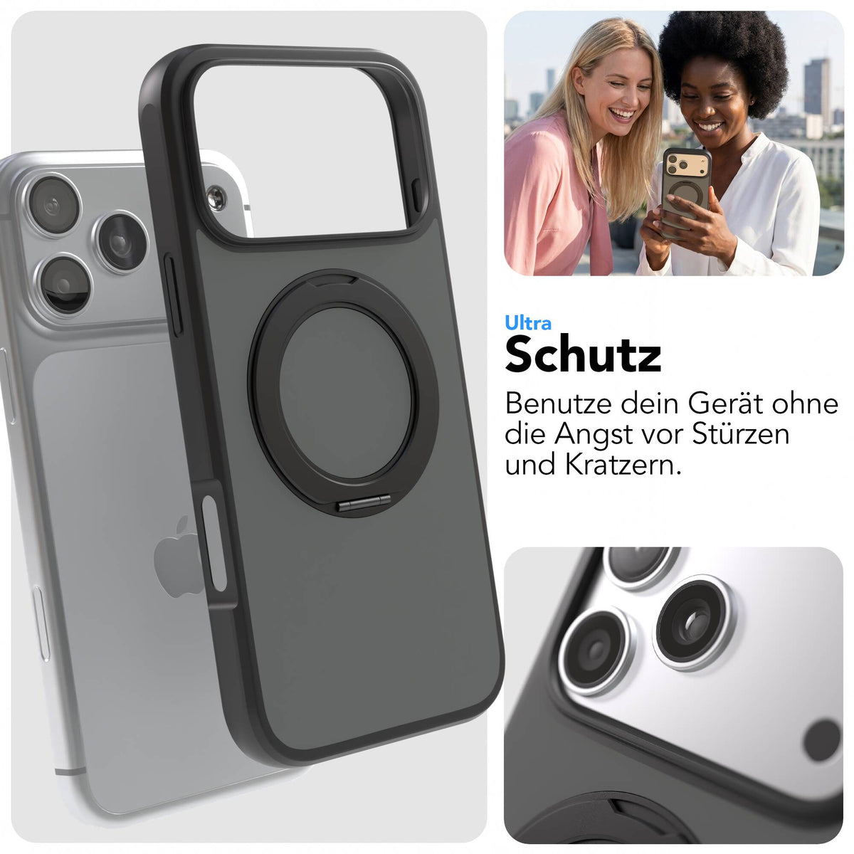 iPhone 18 Pro Max Outdoor Hülle + drehbarer Ring mit MagSafe
