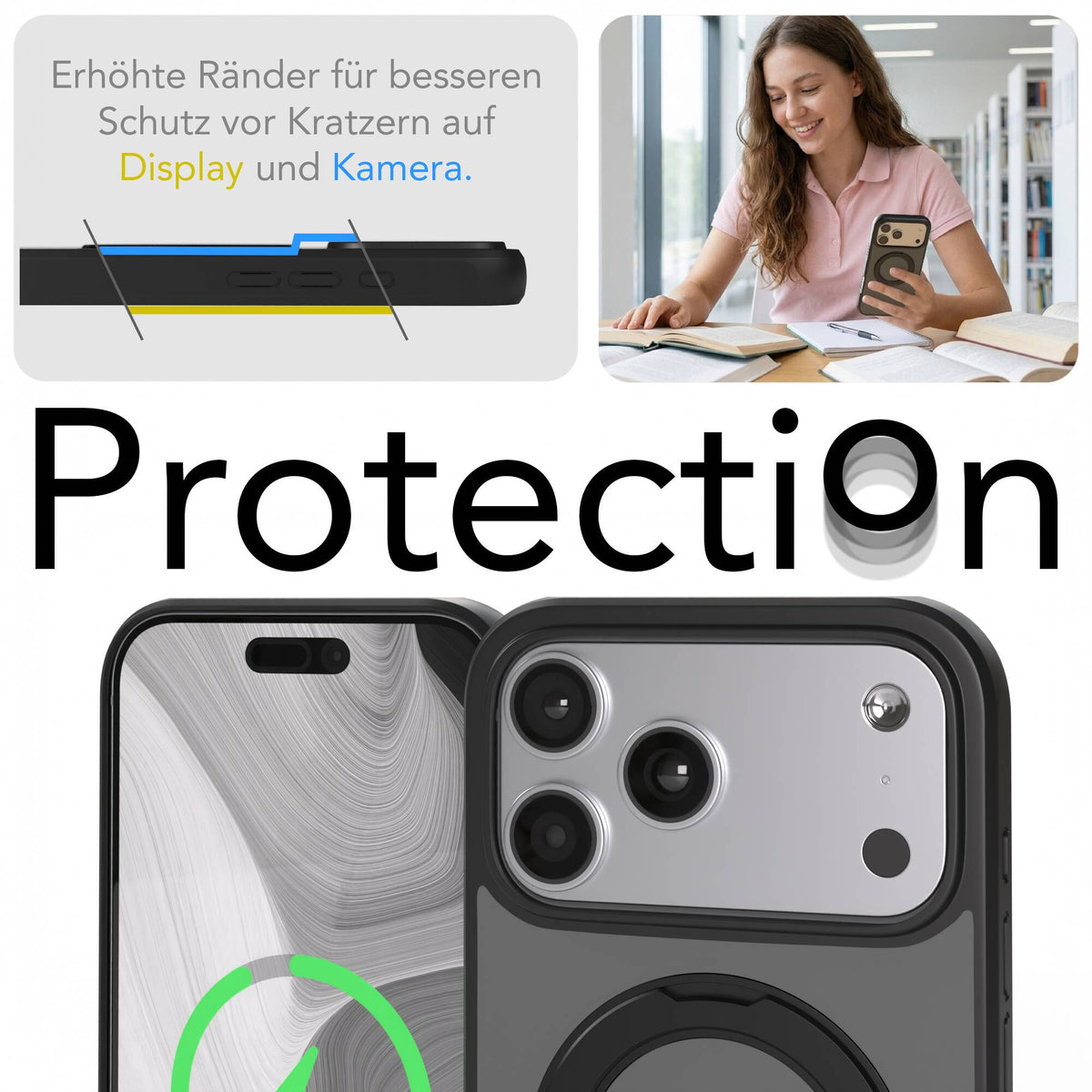 iPhone 18 Pro Max Outdoor Hülle + drehbarer Ring mit MagSafe