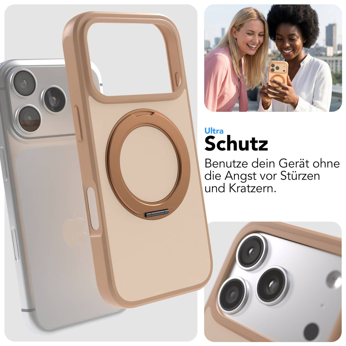 iPhone 18 Pro Outdoor Hülle + drehbarer Ring mit MagSafe