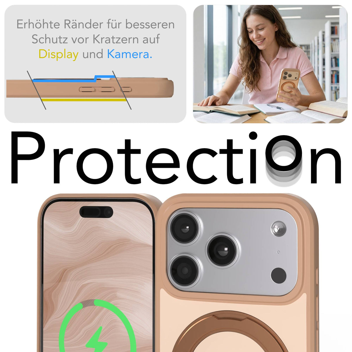 iPhone 18 Pro Outdoor Hülle + drehbarer Ring mit MagSafe