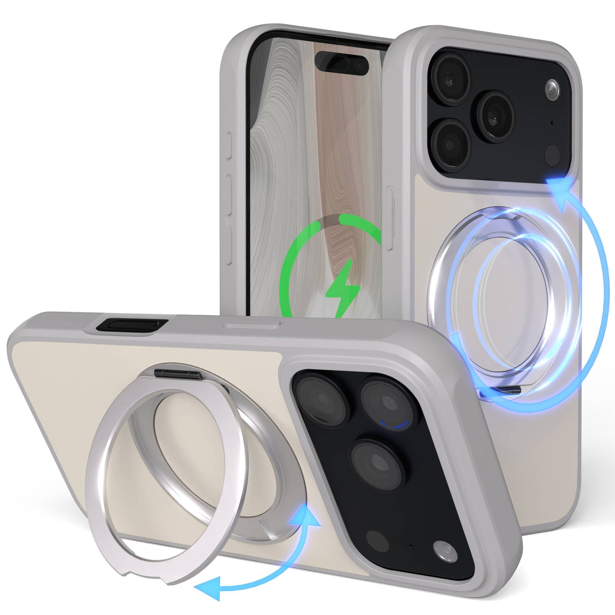 iPhone 18 Pro Outdoor Hülle + drehbarer Ring mit MagSafe
