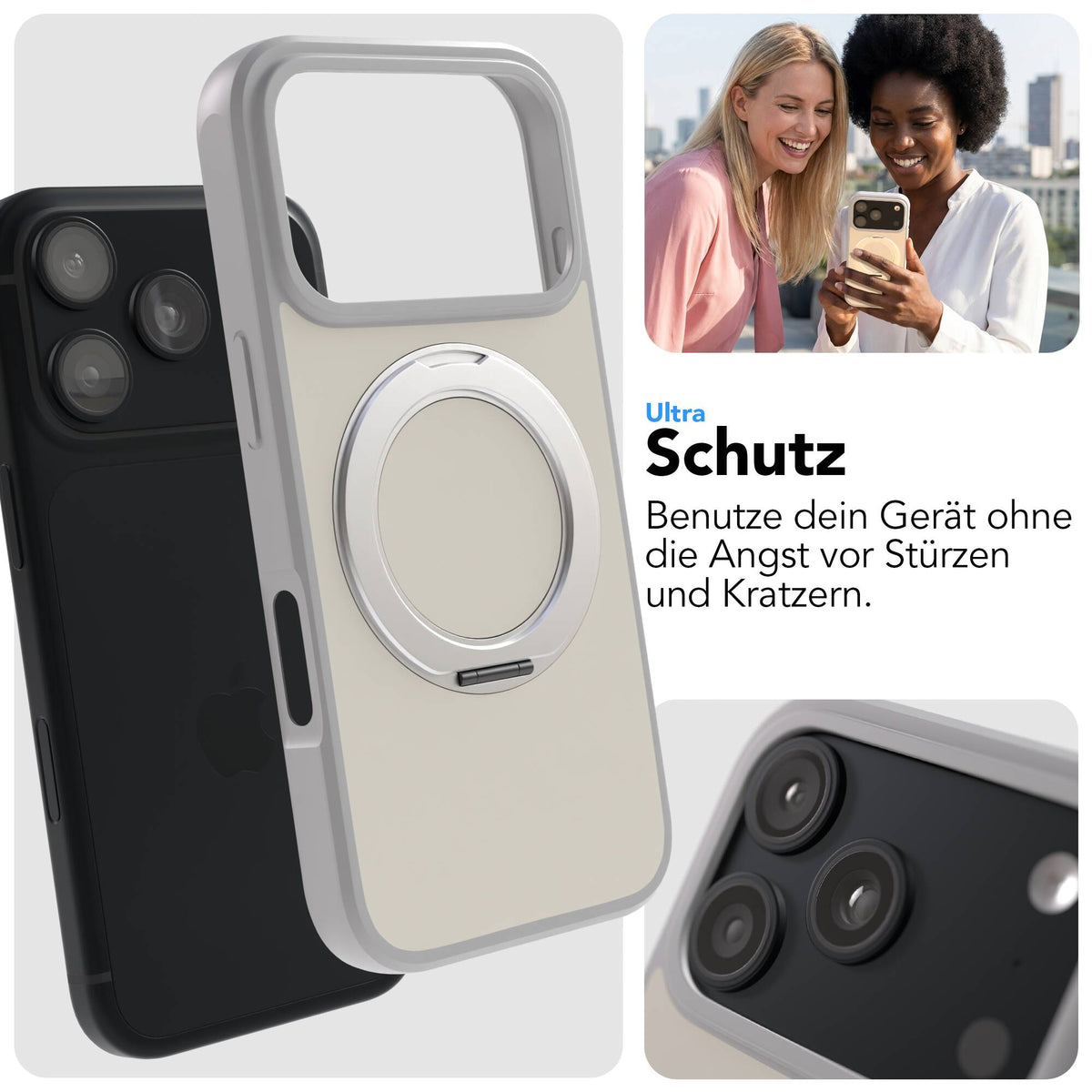 iPhone 18 Pro Outdoor Hülle + drehbarer Ring mit MagSafe
