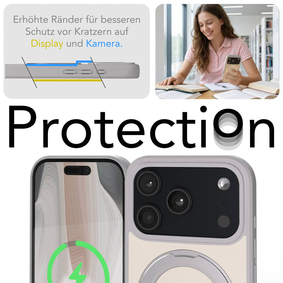 iPhone 18 Pro Outdoor Hülle + drehbarer Ring mit MagSafe