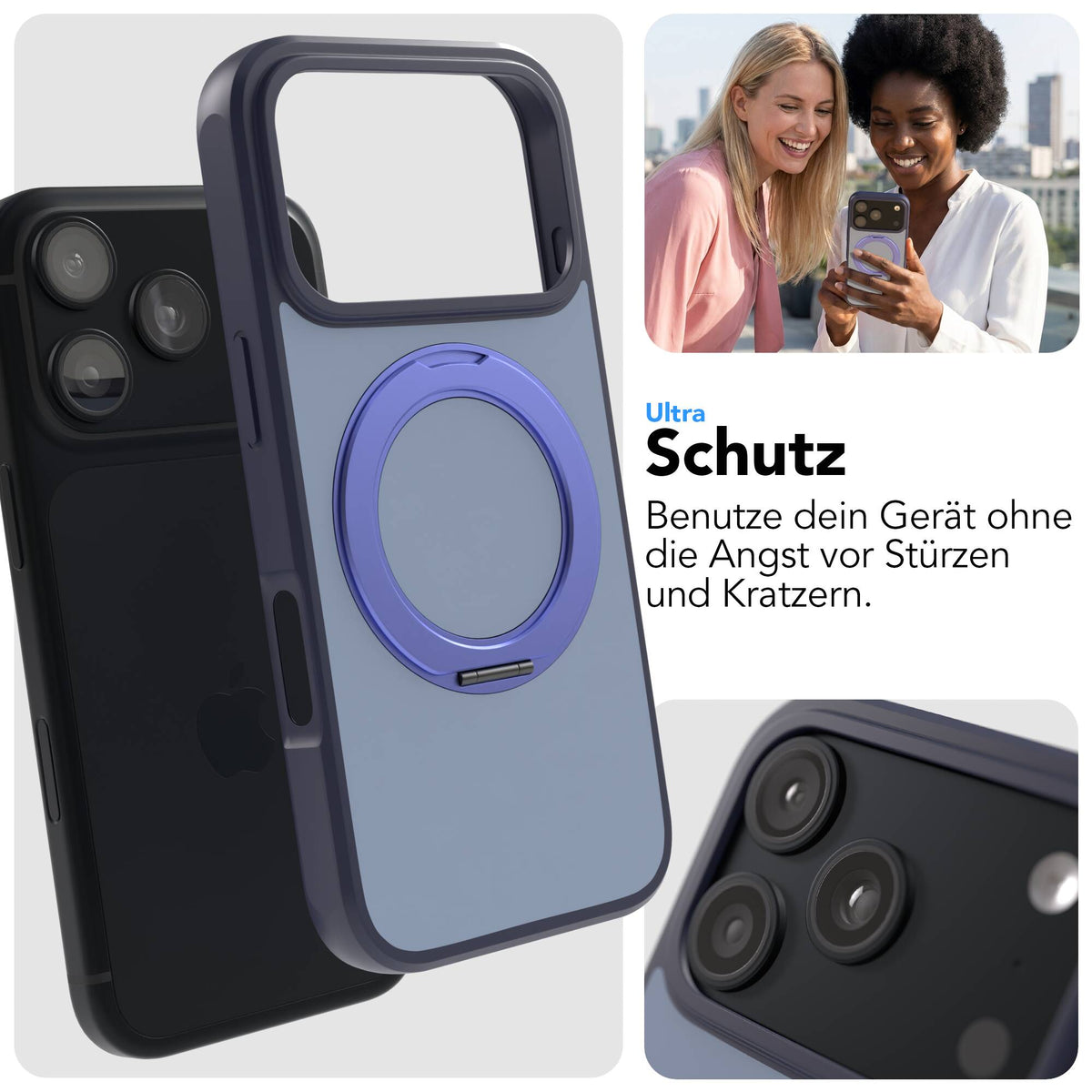 iPhone 18 Pro Outdoor Hülle + drehbarer Ring mit MagSafe