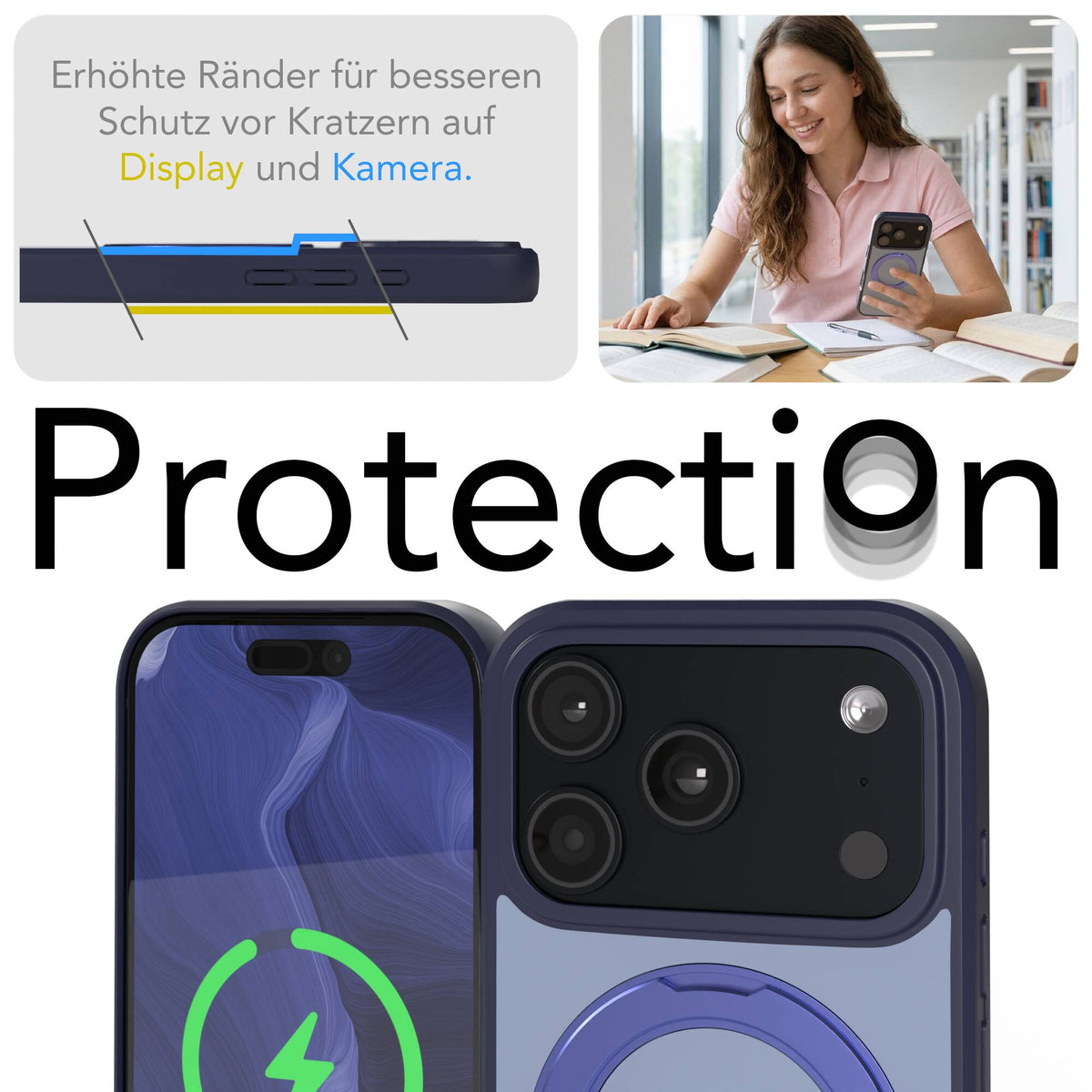 iPhone 18 Pro Outdoor Hülle + drehbarer Ring mit MagSafe