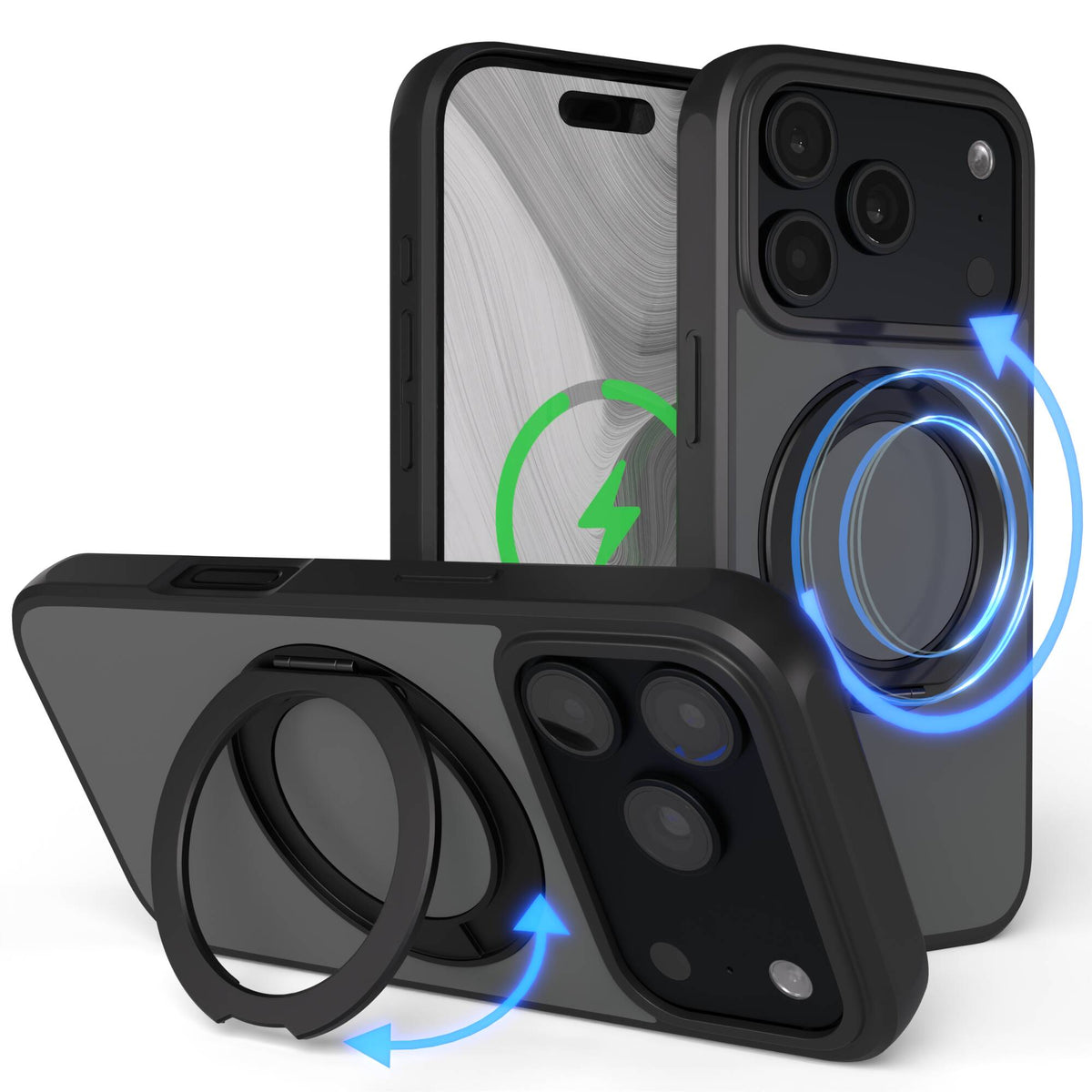 iPhone 18 Pro Outdoor Hülle + drehbarer Ring mit MagSafe