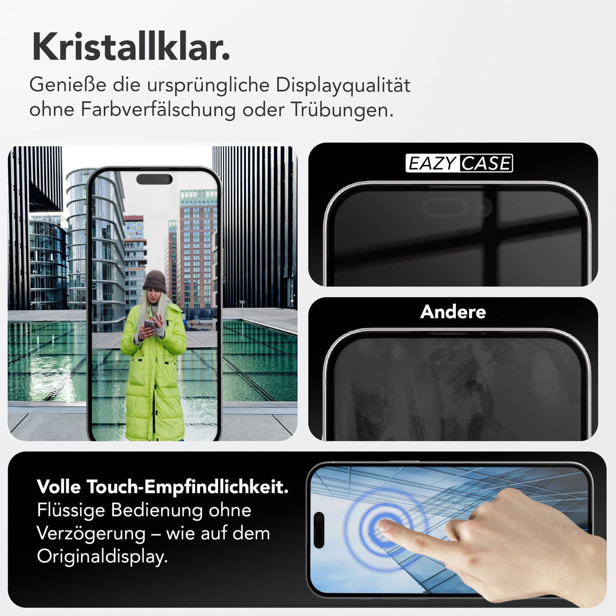 iPhone 18 Pro Max 2er Set Glasfolie + Installationsrahmen