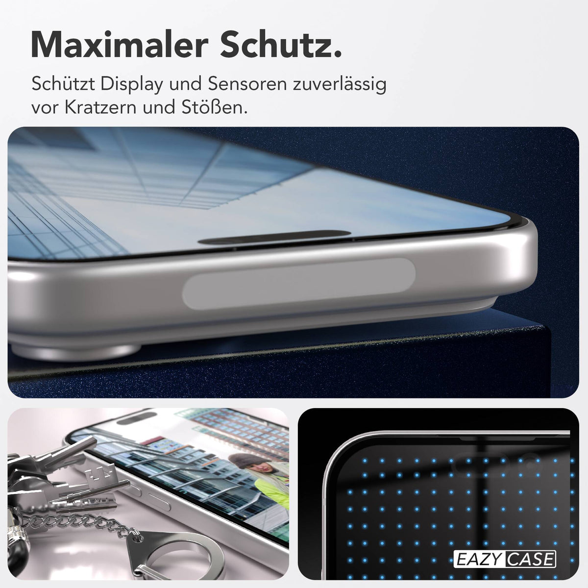 iPhone 18 Pro Max 2er Set Glasfolie + Installationsrahmen