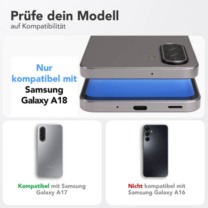 Galaxy A18 2er Set Glasfolie + Installationsrahmen