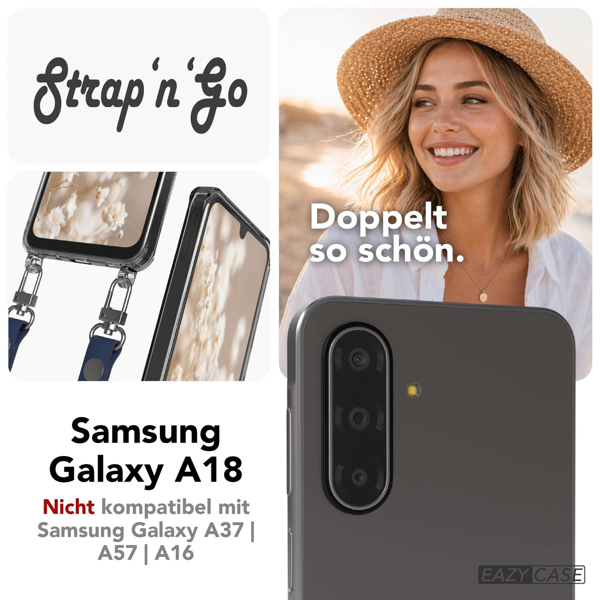 Galaxy A18 Hülle + magnetisches Band