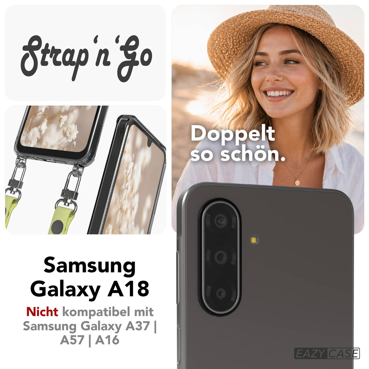 Galaxy A18 Hülle + magnetisches Band